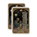 (2 Pack) Alchemist Skeleton Stickers - Vintage Fantasy Stickers - Gothic Potion Stickers - 5" On Longest Side - Sticks to Smooth Flat Surfaces - Made in USA - BMCS5342