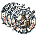 (3 Pack) Firefighter Life Decals - Fireman Hero - Laptop Decal- 3 Inches On Longest Side - Easy Peel & Apply - Made in USA - 3MCS5911