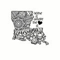 (3 Pack) Louisiana Decals - Home State Sticker - Mandala Louisiana Decals - 3 Inches On Longest Side - Easy Peel & Apply - Made in USA - 3MCS7827