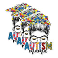 (3 Pack) Autism Mama Decals - Puzzle Piece Bandana - Autism Awareness Decal - 3 Inches On Longest Side - Easy Peel & Apply - Made in USA - 3MCS1740