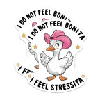 (2 Pack) Funny Duck Magnets - I Do Not Feel Bonita - I Feel Stressita - Cute Animal Magnets - Fridge - Office Magnets - 5" On Longest Side - for Cars, Fridges, Toolboxes - Made in USA - MAG4607