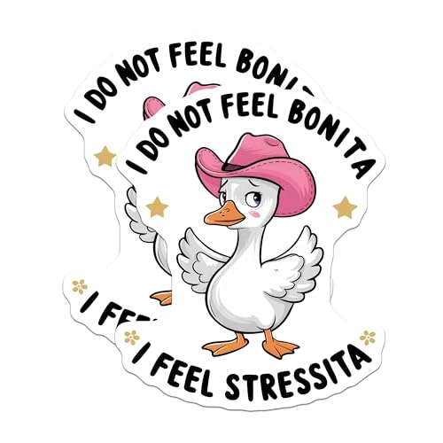 (2 Pack) Funny Duck Magnets - I Do Not Feel Bonita - I Feel Stressita - Cute Animal Magnets - Fridge - Office Magnets - 5" On Longest Side - for Cars, Fridges, Toolboxes - Made in USA - MAG4607
