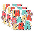 (3 Pack) in My Mama Era Decals - Retro Mom Stickers - Floral Laptop Decal - 3 Inches On Longest Side - Easy Peel & Apply - Made in USA - 3MCS6473