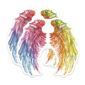 (2 Pack) Rainbow Wings Magnets - Fantasy Aesthetic Decor - Spiritual Home Accent - 5 Inches On Longest Side - Thick Durable Magnet - Made in USA - MAG39679