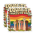 (2 Pack) Equality Hurts No One Magnets - Pride Magnets - Rainbow Flag Magnets - 5" On Longest Side - for Cars, Fridges, Toolboxes - Made in USA - MAG3895