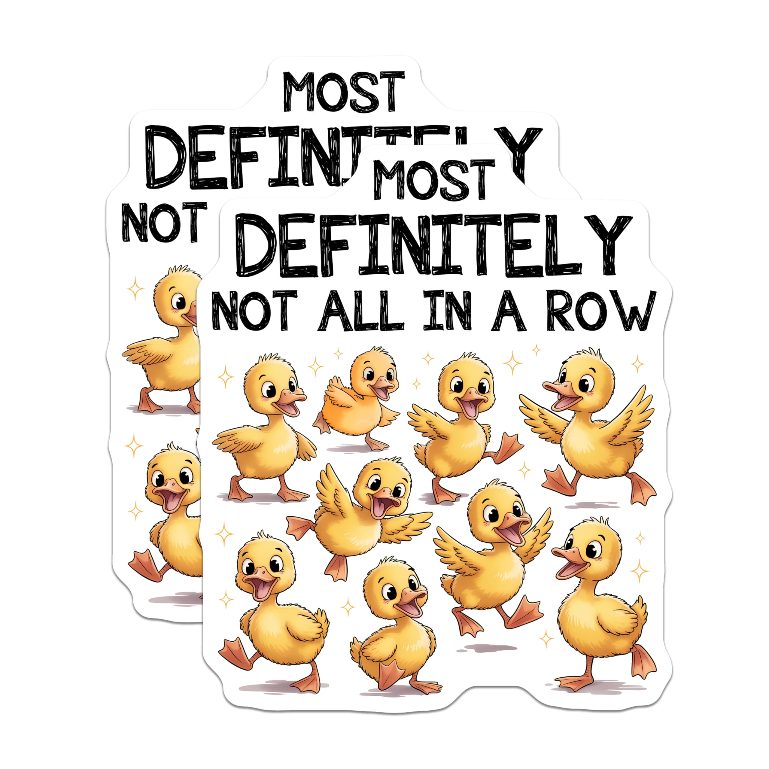 (2 Pack) Duckling Magnets - Funny Ducks Meme - Baby Animal Art - 5" On Longest Side - Premium Magnet - for Cars, Refrigerators, Toolboxes, Lockers - Made in USA - MAG15897