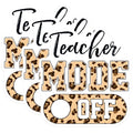 (3 Pack) Teacher Mode Off Decals - Leopard Print Decal - Educator Decal - 3 Inches On Longest Side - Easy Peel & Apply - Made in USA - 3MCS6812