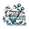 (2 Pack) Stay Strong Anchor Magnets - Nautical Ocean Beach Decor - Inspirational Refrigerator Accessories - 5 Inches On Longest Side - Thick Durable Magnet - Made in USA - MAG37852