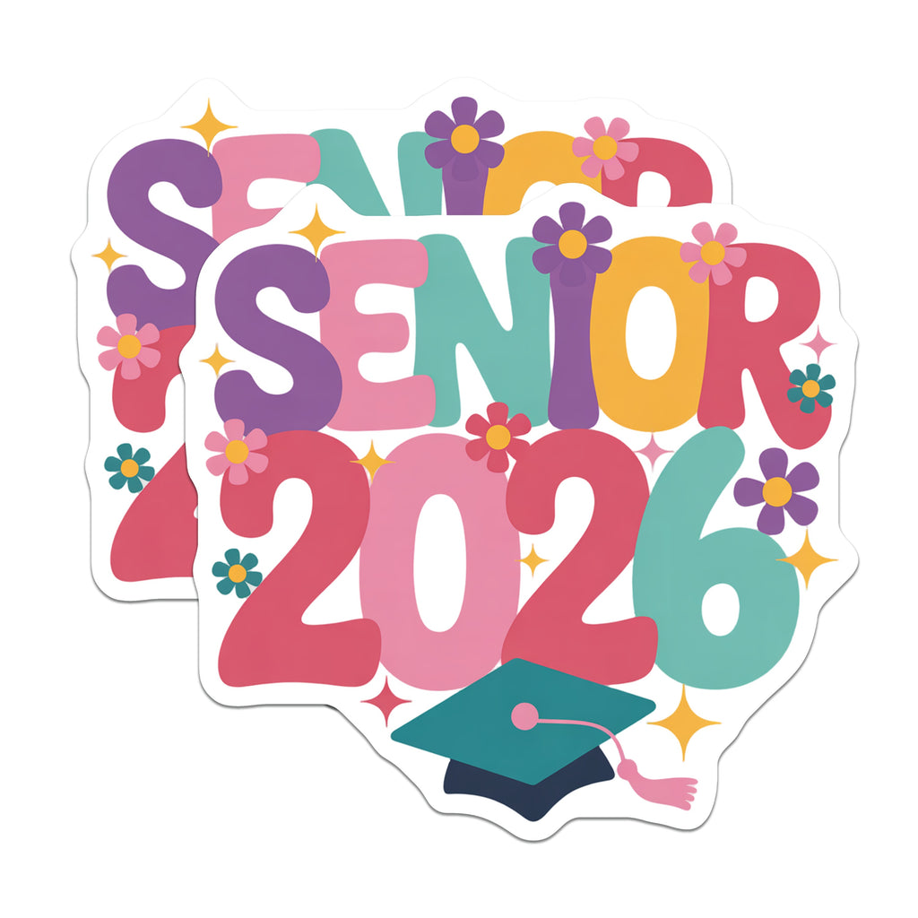 (2 Pack) Senior 2026 Magnets - Class of 2026 Celebration - Academic Achievement Memento - 5 Inches On Longest Side - Thick Durable Magnet - Made in USA - MAG38979