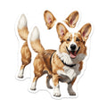 (2 Pack) Corgi Magnets - Adorable Dog Magnets - Pet Lover Decor - Fridge Locker Display - 5 Inches On Longest Side - Thick Durable Magnet - Made in USA - MAG28285