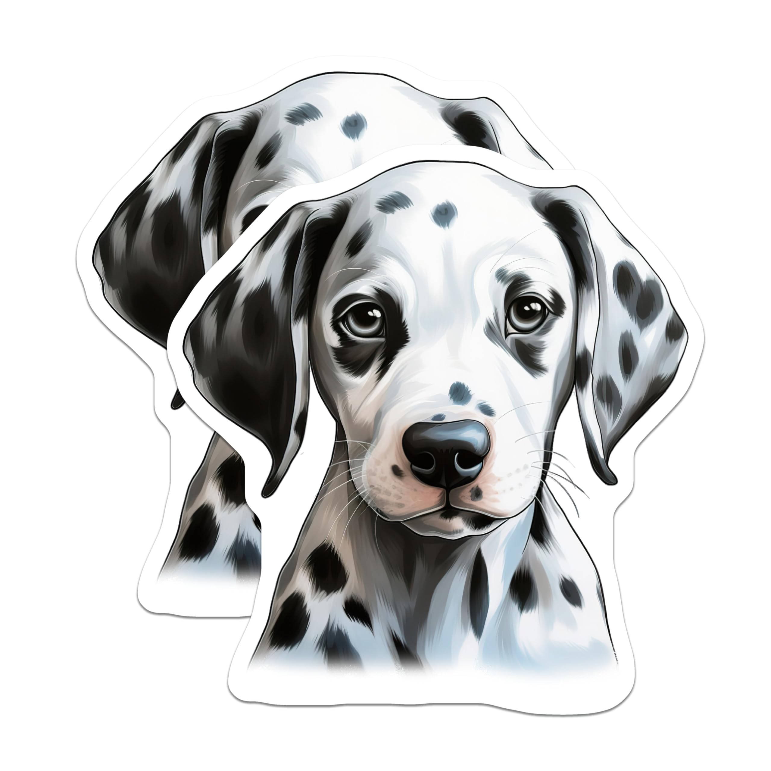 (2 Pack) Dalmatian Puppy Magnets - Dog Lover Decor - Pet Mom Dad Supplies - Animal Fridge Accent - 5 Inches On Longest Side - Thick Durable Magnet - Made in USA - MAG28812