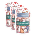 (3 Pack) Anti Depressant Cat Decals - Cute Kitten - Laptop Decor - 3 Inches On Longest Side - Easy Peel & Apply - Made in USA - 3MCS8372