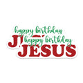 (2 Pack) Happy Birthday Jesus Magnets - Christian Christmas Decor - Faith Based Holiday Celebrations - 5 Inches On Longest Side - Thick Durable Magnet - Made in USA - MAG28939