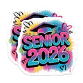 (2 Pack) Senior 2026 Magnets - Class of 2026 Graduation - High School Milestone Memento - 5 Inches On Longest Side - Thick Durable Magnet - Made in USA - MAG38715