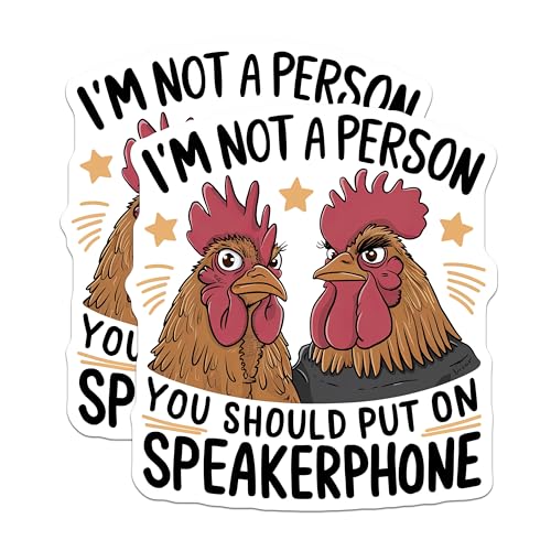 (2 Pack) Funny Chicken Magnets - Kitchen ation - Cute Farmhouse - Novelty Fridge Magnets - Hilarious Animal Art - 5" On Longest Side - for Cars, Fridges, Toolboxes - Made in USA - MAG4552