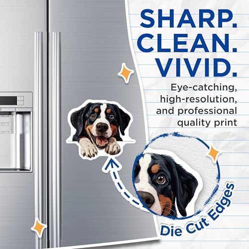 (2 Pack) Animal Lovers Magnet - Fridge Accessories - Kitchen Decor - 5" On Longest Side - Sticks to Smooth Flat Surfaces - Made in USA - MAG10187