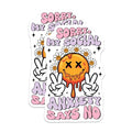 (2 Pack) Sorry My Social Anxiety Says No Magnets - Fun Mental Health Art - Colorful Anxiety Quote - 5" On Longest Side - for Cars, Fridges, Toolboxes - Made in USA - MAG7671