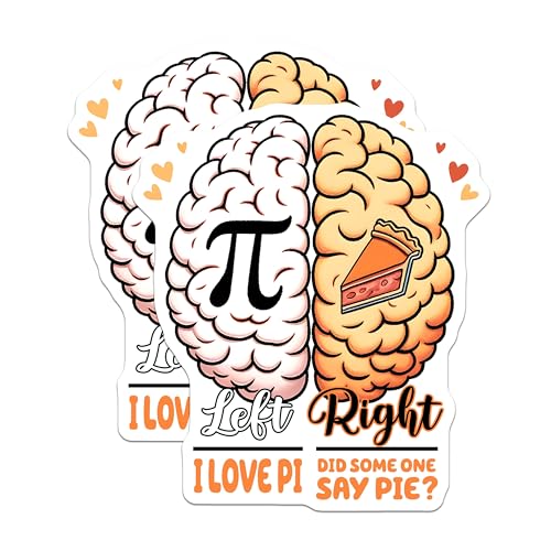 (2 Pack) Brain Magnets - Pi Day Decor - 5" On Longest Side - for Cars, Fridges, Toolboxes - Made in USA - MAG8164