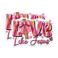 (2 Pack) Love Like Jesus Magnets - Christian Faith Decor - Inspirational Quote Sticker - 5 Inches On Longest Side - Thick Durable Magnet - Made in USA - MAG25690