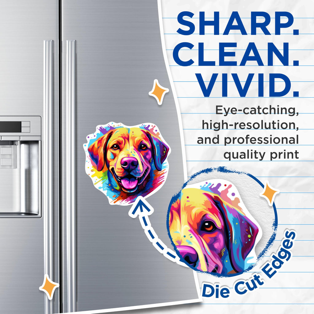(2 Pack) Labrador Retriever Dog Breed Magnets - 5 Inches On Longest Side - Choose from Over 100 Dog Breeds - for Cars, Refrigerators, Toolboxes - Made in USA - MAG1891