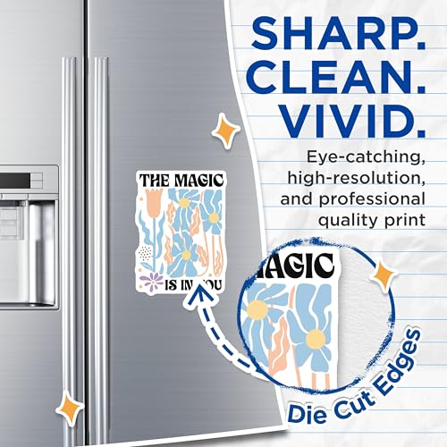 (2 Pack) Inspirational Quote Magnets - Flower Design Magnets - Positive Message Fridge - 5" On Longest Side - for Cars, Fridges, Toolboxes - Made in USA - MAG3841