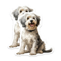 (2 Pack) Adorable Fluffy Dog Magnets - Happy Shaggy Puppy Fridge Decor - Pet Lover Kitchen Appliance Magnetic Art - 5 Inches On Longest Side - Thick Durable Magnet - Made in USA - MAG24589
