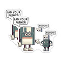(2 Pack) Funny Tech Joke Stickers - Nerdy Computer Humor - Floppy Disk and USB Memes - 5" On Longest Side - Sticks to Smooth Flat Surfaces - Made in USA - BMCS7422