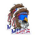 (2 Pack) Merica Mullet Eagle Magnets - Patriotic USA Pride - 4th of July Decor - Funny American Flag - 5 Inches On Longest Side - Thick Durable Magnet - Made in USA - MAG28480