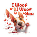 (2 Packs) I Woof You Bull Terrier Magnets - Bull Terrier Dog Breed Magnets - 5 Inches On Longest Side - Premium Magnet - for Fridges, Toolboxes, Cars - Made in USA - MAG2534