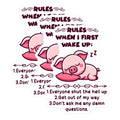 (3 Pack) Sleeping Pig Decals - Funny Quote Decal - Laptop Decals - 3 Inches On Longest Side - Easy Peel & Apply - Made in USA - 3MCS4431