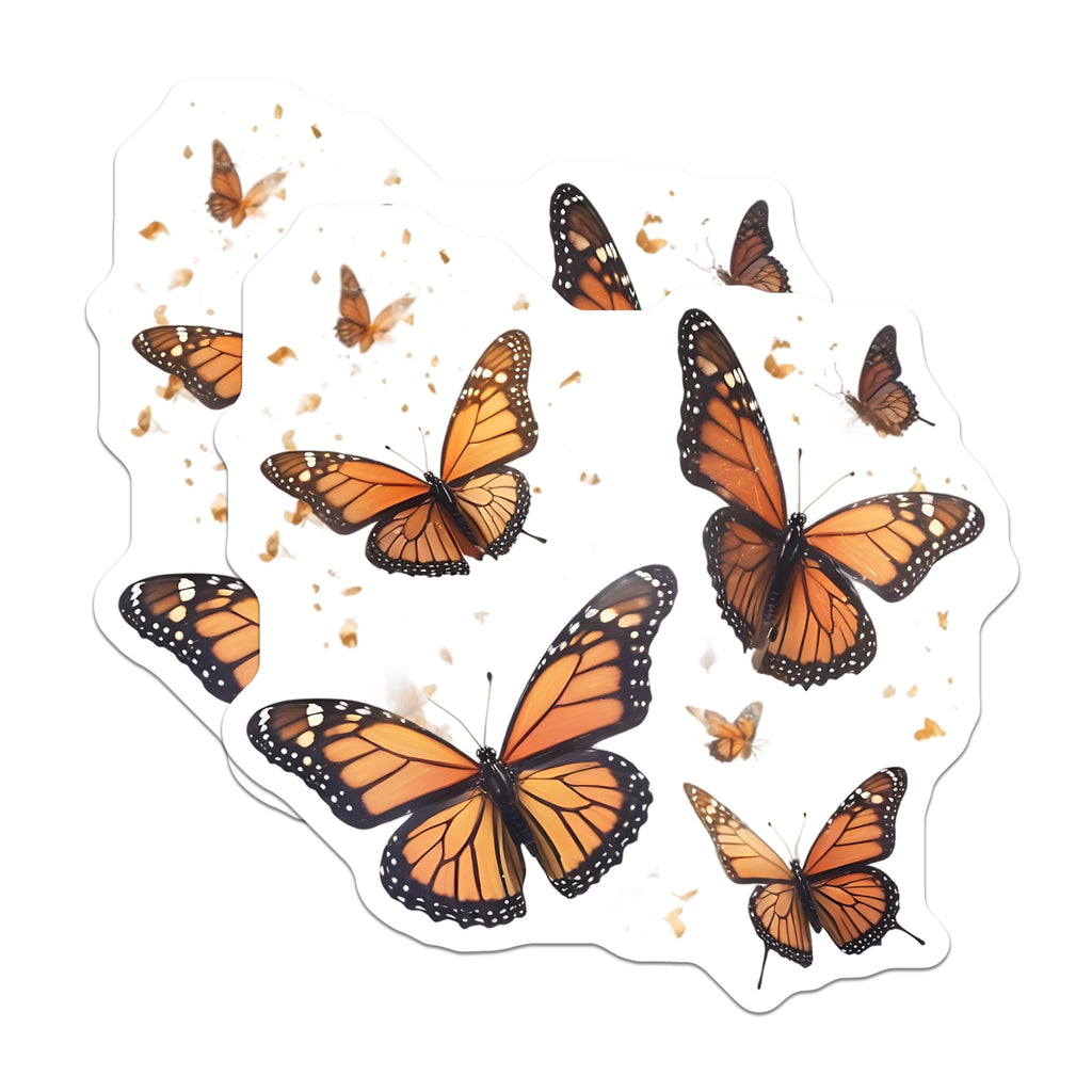 (2 Pack) Butterfly Magnets - Monarch Butterfly Decor - Fridge Magnets - 5" On Longest Side - Premium Magnet - for Cars, Refrigerators, Toolboxes, Lockers - Made in USA - MAG15085