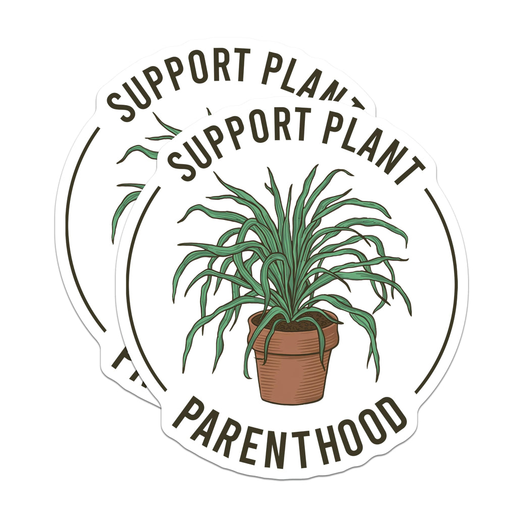 (2 Pack) Support Plant Parenthood Magnets - Houseplant Lover Decor - Funny Plant Mom Accessories - 5 Inches On Longest Side - Thick Durable Magnet - Made in USA - MAG19204