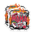 (2 Pack) Gambler Mama Magnets - Barbed Wire Flames Motif - Lucky Casino Dice Slot Machine Poker Cards 777 Aces Game - 5 Inches On Longest Side - Thick Durable Magnet - Made in USA - MAG21486