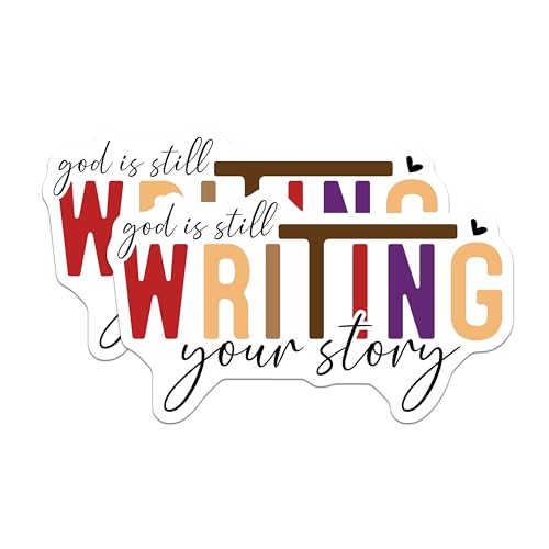 (2 Pack) Inspirational Quote Magnets - God is Still Writing Your Story - Motivational - Encouragement - 5" On Longest Side - for Cars, Fridges, Toolboxes - Made in USA - MAG7140