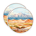 (2 Pack) Great Sand Dunes National Park Bumper Magnet - US National Park - Choose from 63 Parks - 5" On Longest Side - Decal for Car Bumper, Laptop, Water Bottle, Wall, and Window - MAG1582