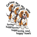 (3 Pack) Beagle Decals - Puppy Dog Stickers - Loving Soul Decal - 3 Inches On Longest Side - Easy Peel & Apply - Made in USA - 3MCS1252