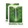 (2 Pack) Waimoku Falls Magnets - Maui Waterfall Decor - Hawaii Bamboo Forest Souvenir - 5 Inches On Longest Side - Thick Durable Magnet - Made in USA - MAG19883