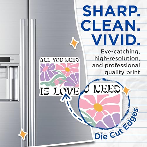 (2 Pack) All You Need is Love Magnets - Floral Design - Inspirational Quote - Cute Floral Magnets - Home Office - 5" On Longest Side - for Cars, Fridges, Toolboxes - Made in USA - MAG3833