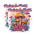 (2 Pack) Nature's Child Stickers - Mushroom Art Stickers - Nature Illustration Stickers - 5" On Longest Side - Sticks to Smooth Flat Surfaces - Made in USA - BMCS6151