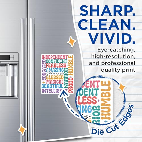 (2 Pack) Inspirational Quotes Magnets - Motivational Word Art Magnets - Affirmations Magnets - 5" On Longest Side - for Cars, Refrigerators, Toolboxes, Lockers - Made in USA BMCS3088