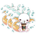 (3 Pack) Axolotl Coffee Decals - Cute Laptop Decals - Animal Sticker Pack - 3 Inches On Longest Side - Easy Peel & Apply - Made in USA - 3MCS6548
