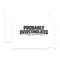 (2 Pack) Overstimulated Magnets - Introvert Humor Fridge Accessory - Personal Space Reminder - Funny Quiet Zone Decor - 5 Inches On Longest Side - Thick Durable Magnet - Made in USA - MAG21522