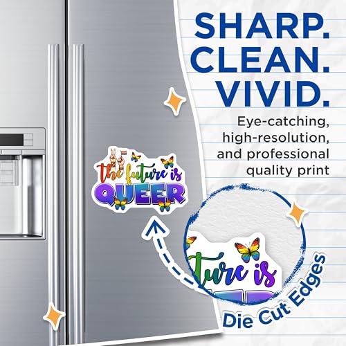 (2 Pack) The Future is Queer Magnets - 5" On Longest Side - for Cars, Fridges, Toolboxes - Made in USA - MAG8290
