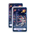 (2 Pack) Skeleton Working Out Magnet - Space Gym Decor - 5" On Longest Side - Sticks to Smooth Flat Surfaces - Made in USA - MAG9987