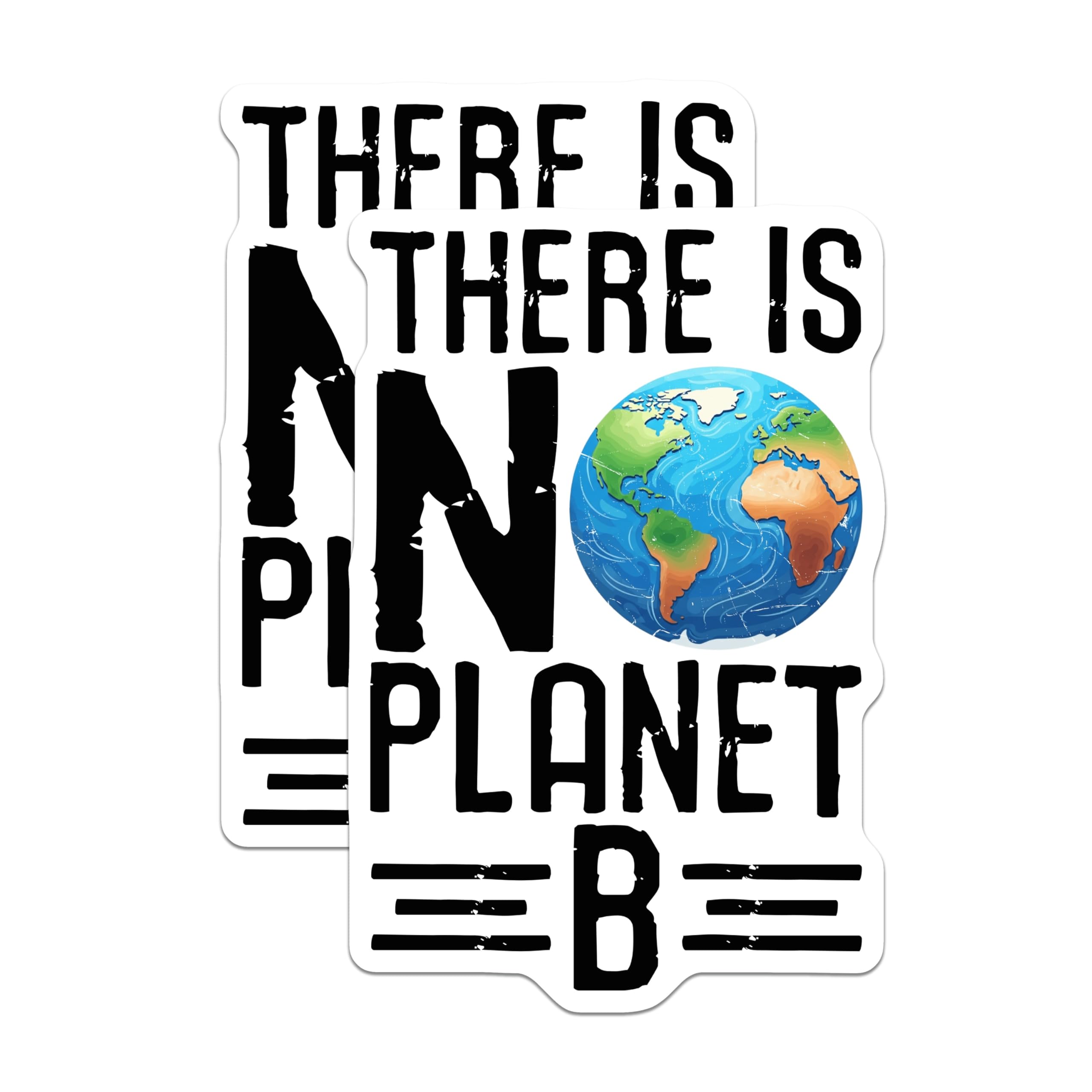 (2 Pack) Earth Day Magnets - There is No Planet B Environment Activism - Save Our Planet Refrigerator Display - 5 Inches On Longest Side - Thick Durable Magnet - Made in USA - MAG21916