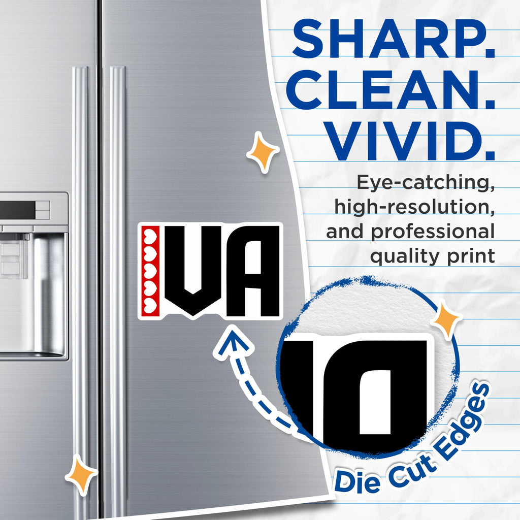 (2 Pack) I Love VA Magnets - Virginia State Pride - Heart Accents Fridge Decor - 5" On Longest Side - Premium Magnet - for Cars, Refrigerators, Toolboxes, Lockers - Made in USA - MAG18687