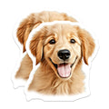 (2 Pack) Golden Retriever Puppy Magnets - Cute Dog Decor - Dog Mom Essentials - Pet Parent Accessory - 5 Inches On Longest Side - Thick Durable Magnet - Made in USA - MAG26638