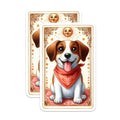 (2 Pack) Happy Puppy Dog Magnets - Whimsical Smiling Pet Art - Jack Russell Terrier Fridge Locker Decor Collectible - 5 Inches On Longest Side - Thick Durable Magnet - Made in USA - MAG23200
