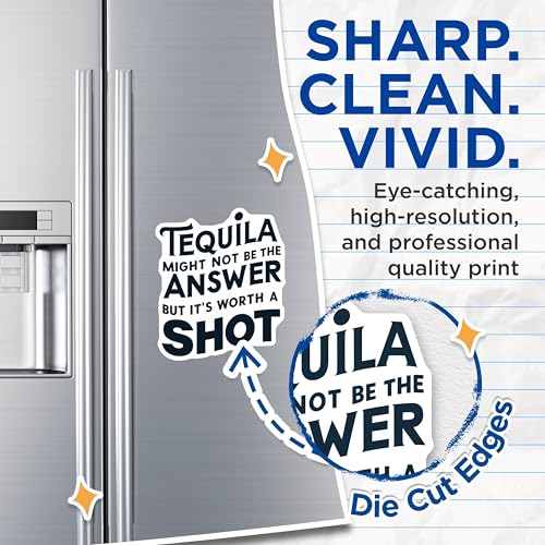 (2 Pack) Tequila Might Not Be The Answer Magnets - Funny Quote - Humorous Sayings - 5" On Longest Side - for Cars, Fridges, Toolboxes - Made in USA - MAG5591