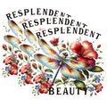 (3 Pack) Dragonfly Decals - Floral Laptop Decal - Resplendent Beauty Stickers - 3 Inches On Longest Side - Easy Peel & Apply - Made in USA - 3MCS1512